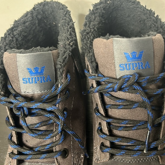 Supra Grey Suede High Top Men’s Sneakers Size 10 Skate Shoes - Picture 8 of 16